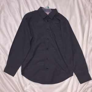 A grey wrangler boys long sleeved shirt